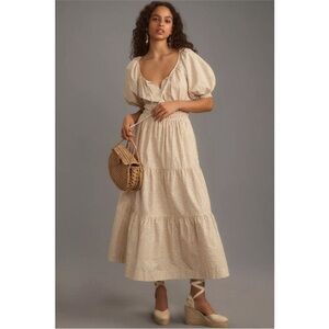 NWT Anthropologie Somerset Puff-Sleeved Maxi